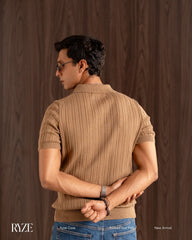 Cable Knit Caramel Polo