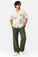 CAMP COLLAR COTTON SHIRT