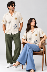 CAMP COLLAR COTTON SHIRT