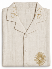 CAMP COLLAR COTTON SHIRT