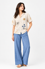 CAMP COLLAR COTTON SHIRT